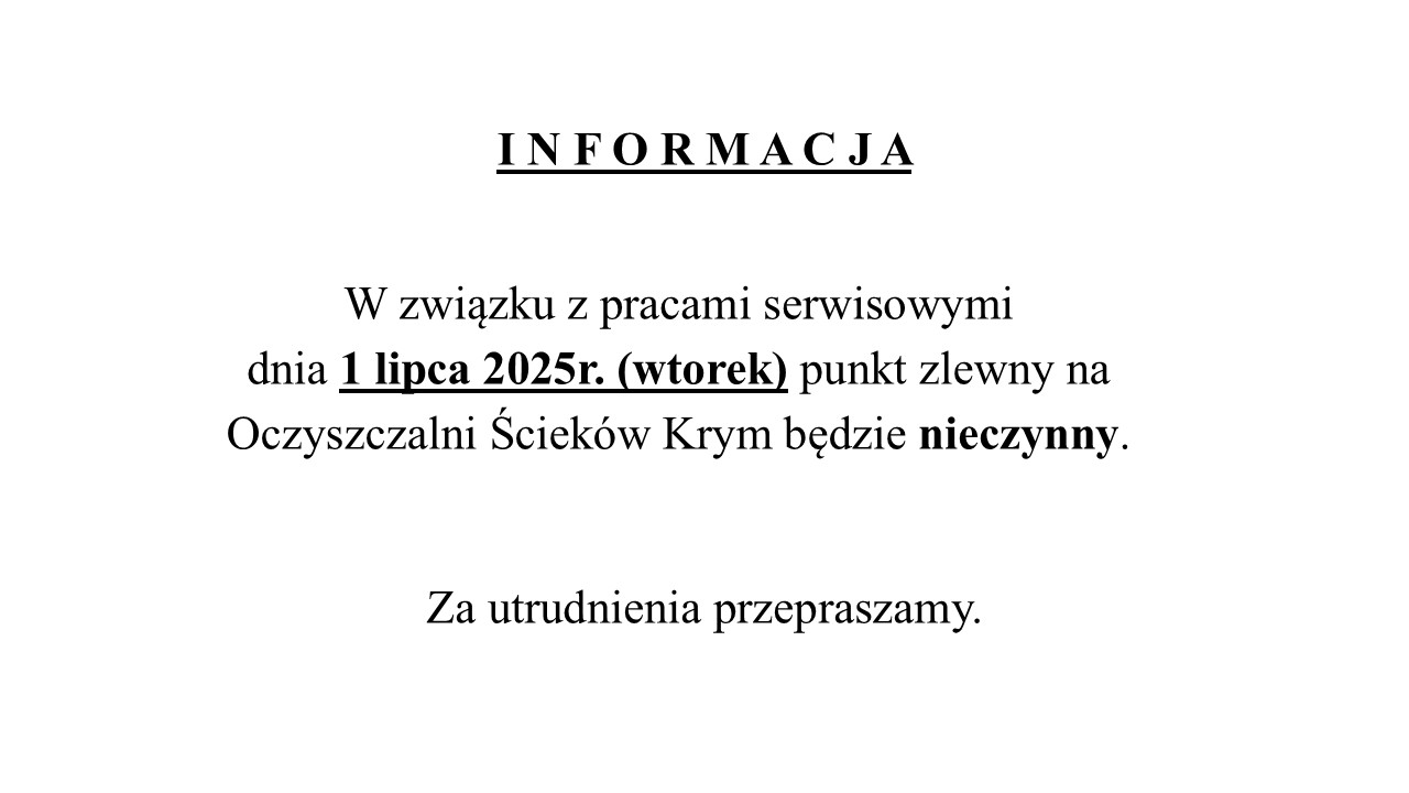 INFORMACJA !!!